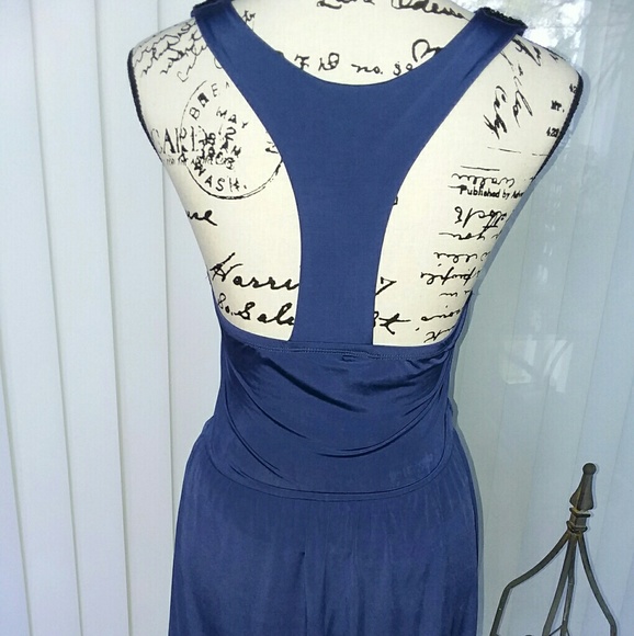 MoaMoa Navy Tback Bubble Dress - Picture 3 of 5